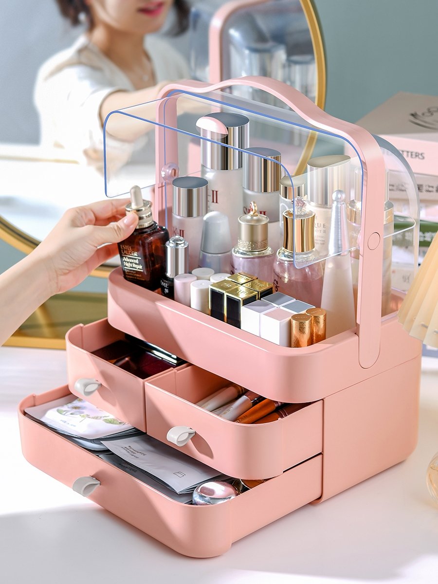 Makeup Storage Desktop Dustproof Lipstick Makeup Brush Finishing Box Dressing Table - Cosmetic Storage -  Trend Goods