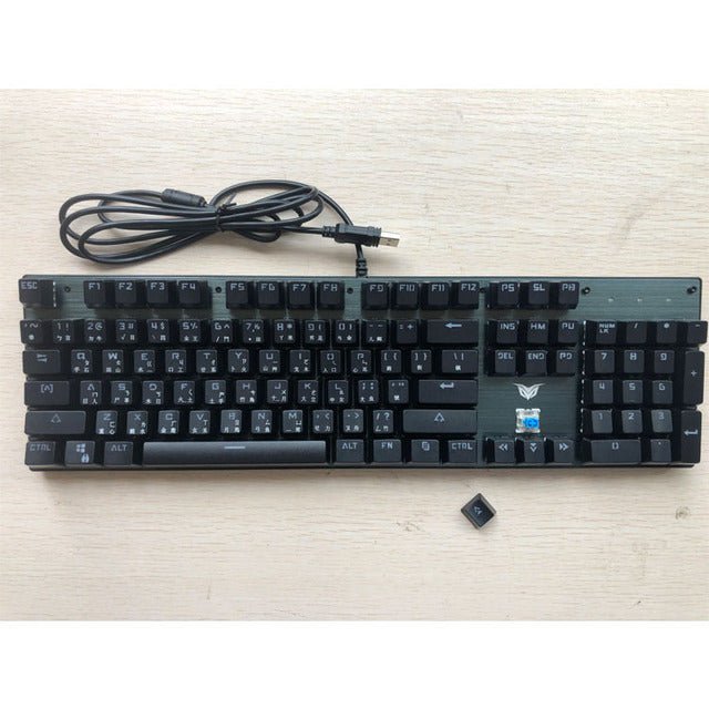 Mechanical Keyboard Green Shaft Desktop Non Punch 87 Key Keyboard - Keyboards -  Trend Goods