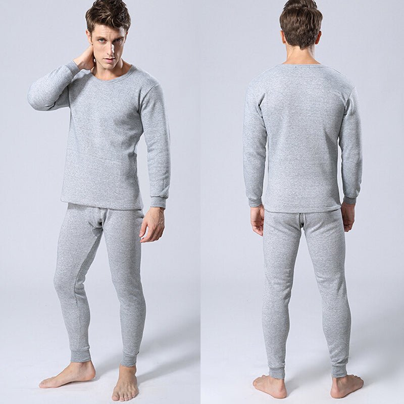 Men Round Neck Warm Pajamas Suit - Pajamas -  Trend Goods