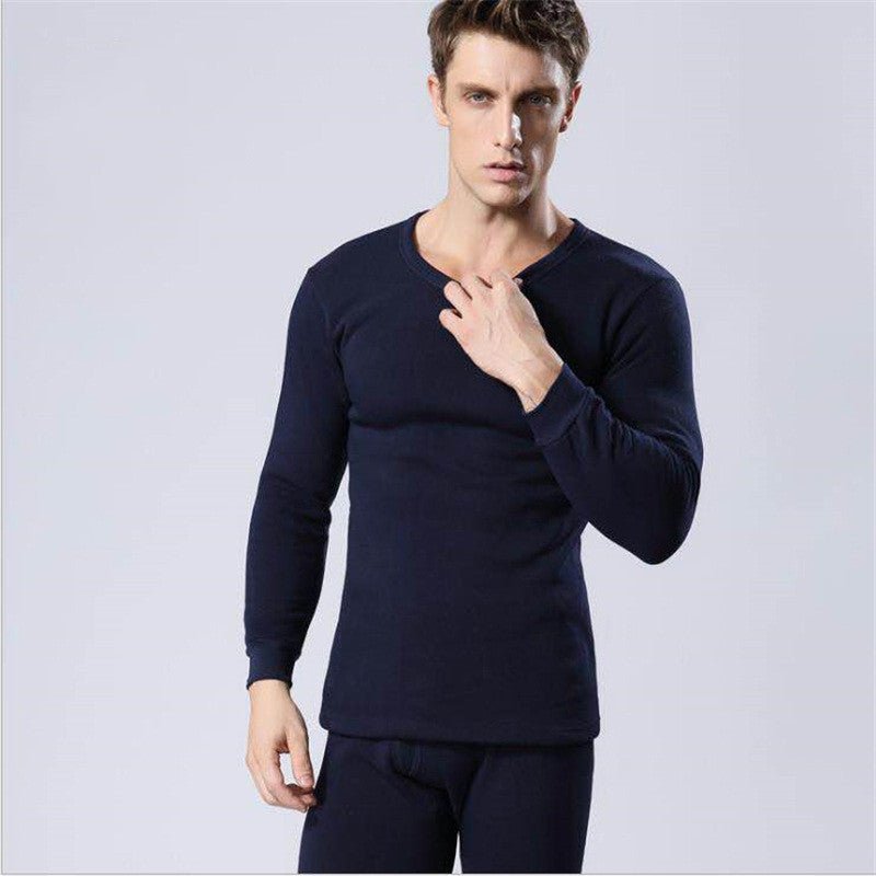 Men Round Neck Warm Pajamas Suit - Pajamas -  Trend Goods