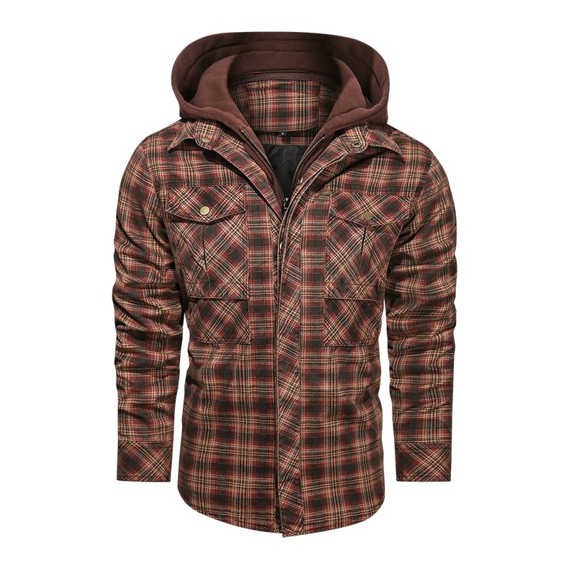 Men Warm Jacket Fleece Detachable Hoodies Jackets Slim Fit - Jackets -  Trend Goods