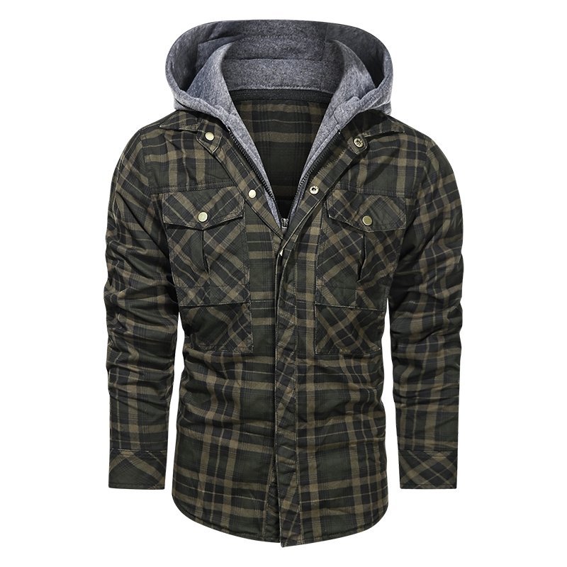Men Warm Jacket Fleece Detachable Hoodies Jackets Slim Fit - Jackets -  Trend Goods