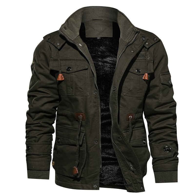 Men Winter Fleece Jacket Warm Hooded Coat Thermal Thick Male Military Jacket - Jackets -  Trend Goods