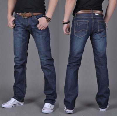 Men's Denim Long Pants Trendy Men's Denim Straight-Leg Pants - Pants -  Trend Goods