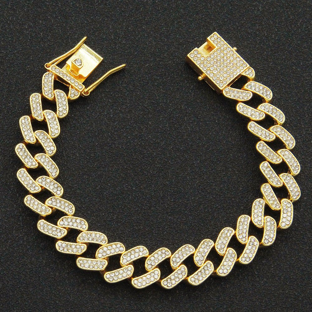 Men's Full Diamond Cuban Bracelet - Bracelets -  Trend Goods