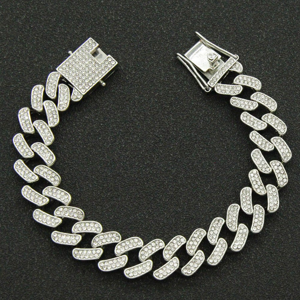 Men's Full Diamond Cuban Bracelet - Bracelets -  Trend Goods