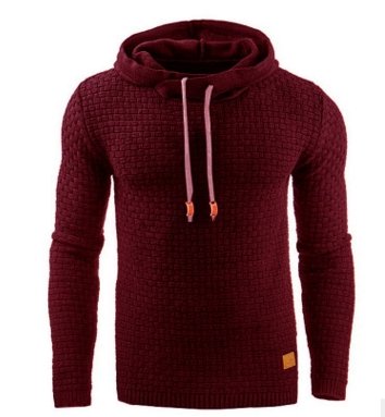 Men's Jacquard Sweater Long-sleeved Hoodie Warm Color Hooded Sweatshirt Jacket - Hoodies -  Trend Goods