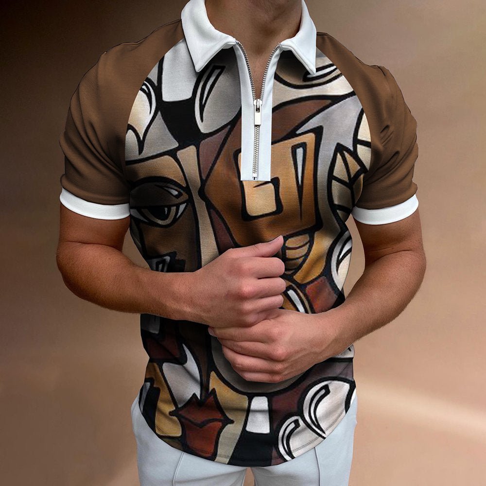 Men's POLO Shirt Printed Short Sleeve T-Shirt Top - T-Shirts -  Trend Goods