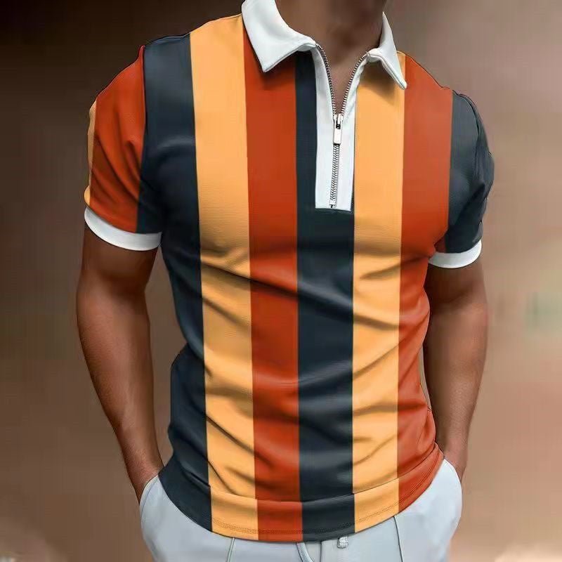 Men's POLO Shirt Printed Short Sleeve T-Shirt Top - T-Shirts -  Trend Goods