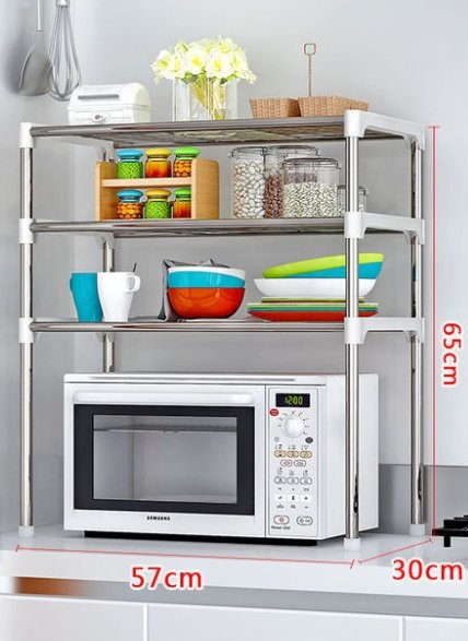 Microwave Shelf Rack Kitchen Shelf Spice Organizer Kitchen Storage Rack Bathroom Organizer - Kitchen Organizers -  Trend Goods
