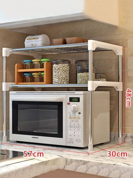 Microwave Shelf Rack Kitchen Shelf Spice Organizer Kitchen Storage Rack Bathroom Organizer - Kitchen Organizers -  Trend Goods