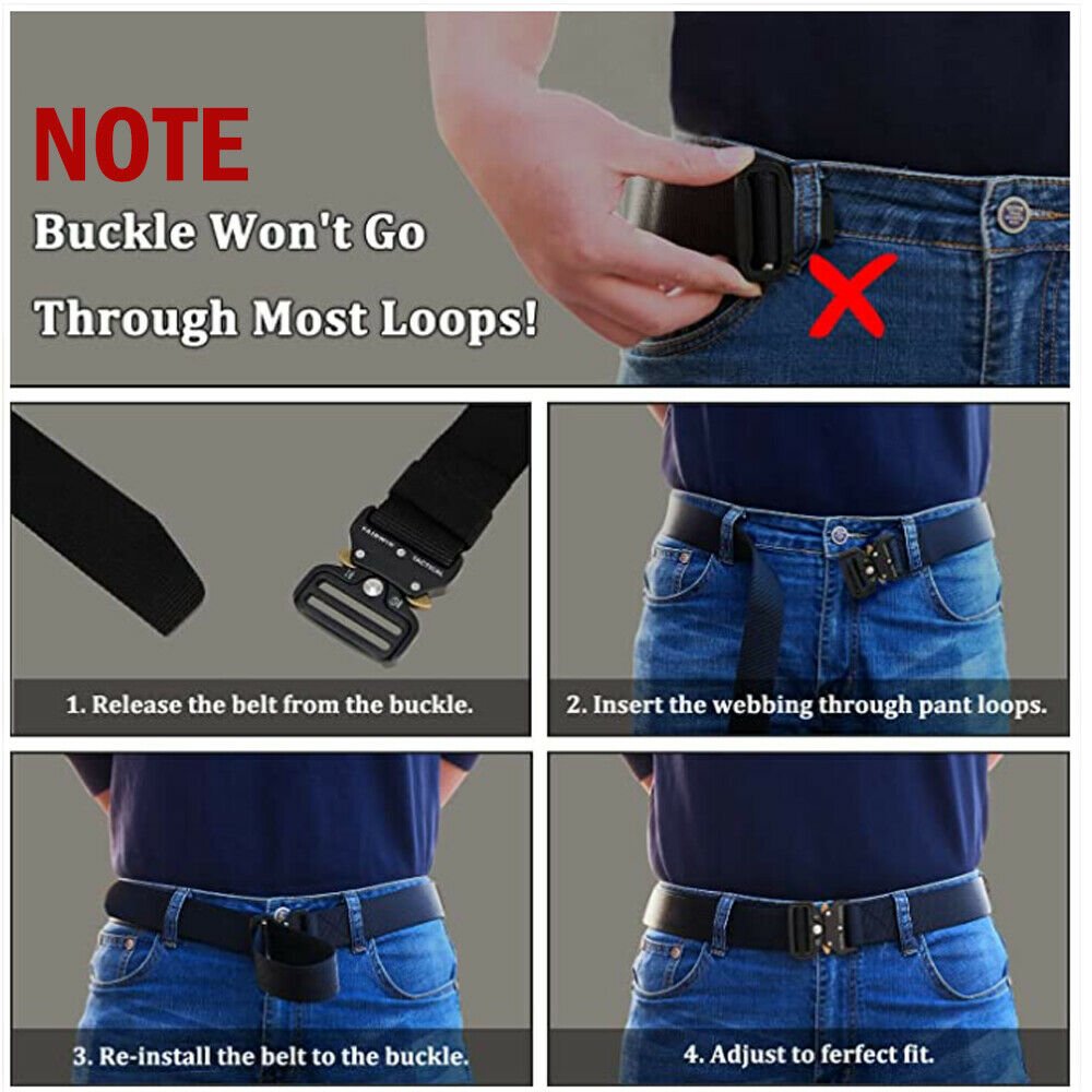 Military Tactical Belt Heavy Duty Security Guard Working Utility Nylon Waistband - Belts -  Trend Goods