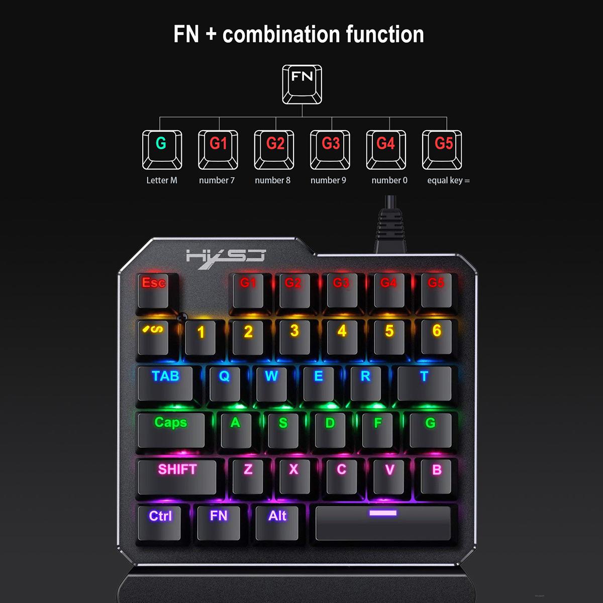 Mini Mechanical One-handed Keyboard With 35 Keys - Keyboards -  Trend Goods