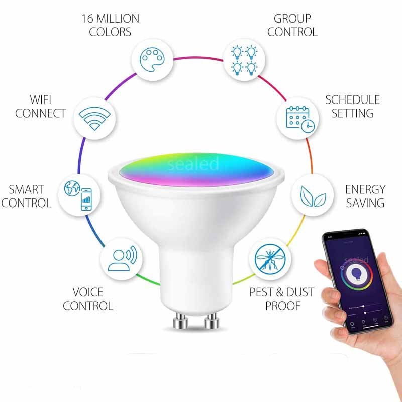 Mobile APP Dimming WIFI Smart Spotlight - Ambient Lights -  Trend Goods