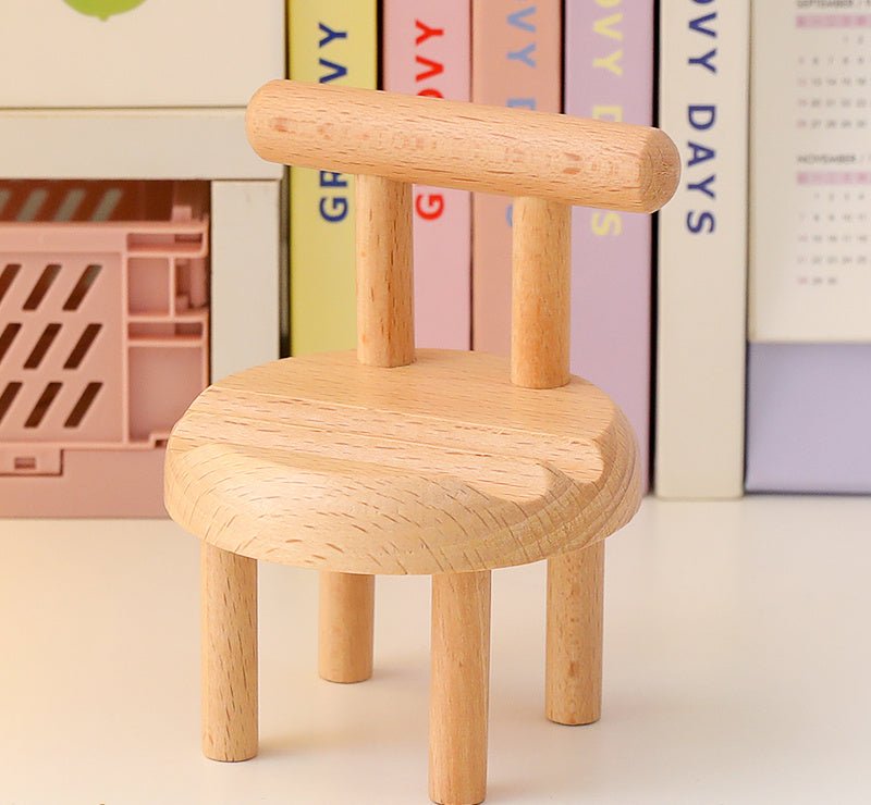 Mobile Phone Holder Creative Small Wooden Chair Holder - Phone Stands -  Trend Goods