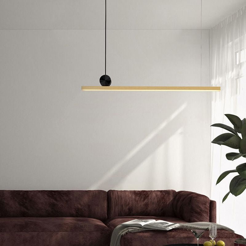 Modern Minimalist Creative Golden Full Copper Long Dining Room Chandelier - Lighting -  Trend Goods