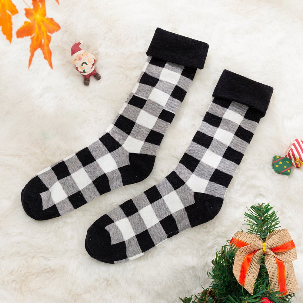 Mother Baby Parent-child Christmas Jacquard Short Stockings - Socks -  Trend Goods