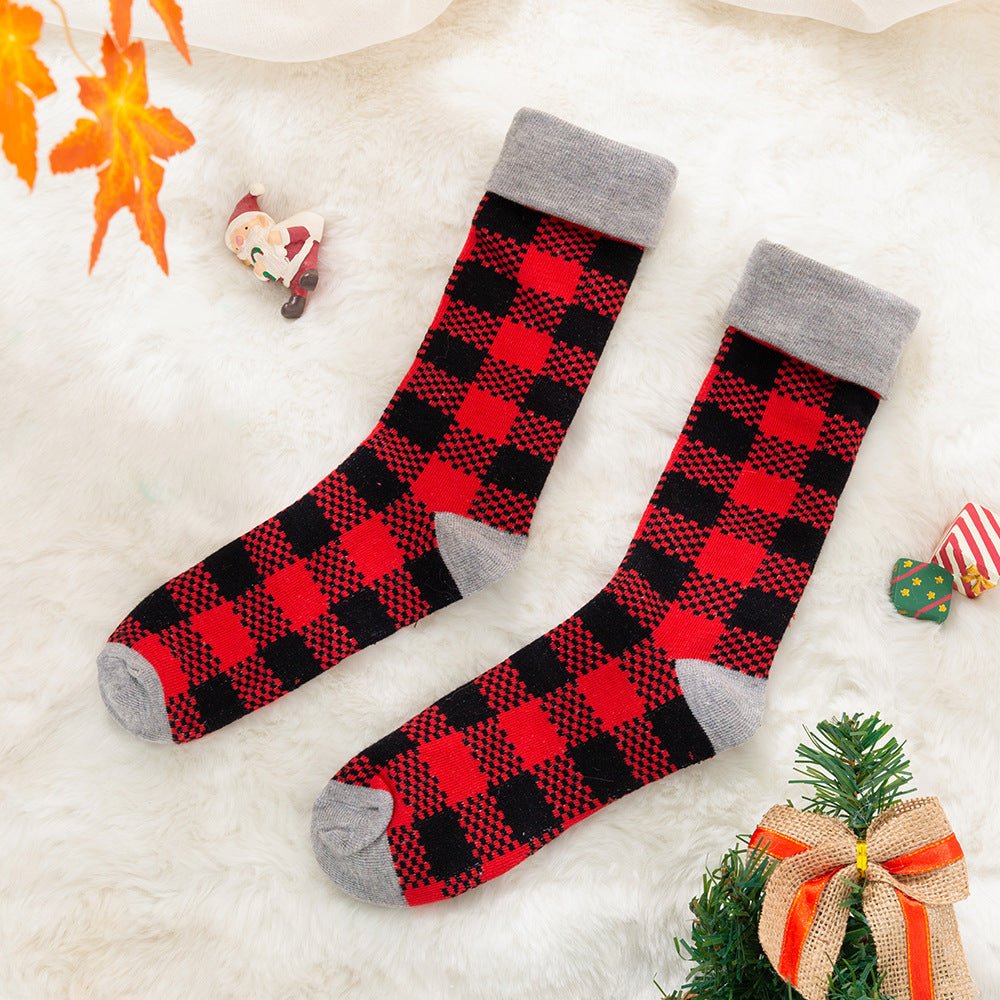 Mother Baby Parent-child Christmas Jacquard Short Stockings - Socks -  Trend Goods