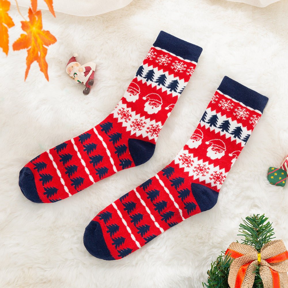 Mother Baby Parent-child Christmas Jacquard Short Stockings - Socks -  Trend Goods