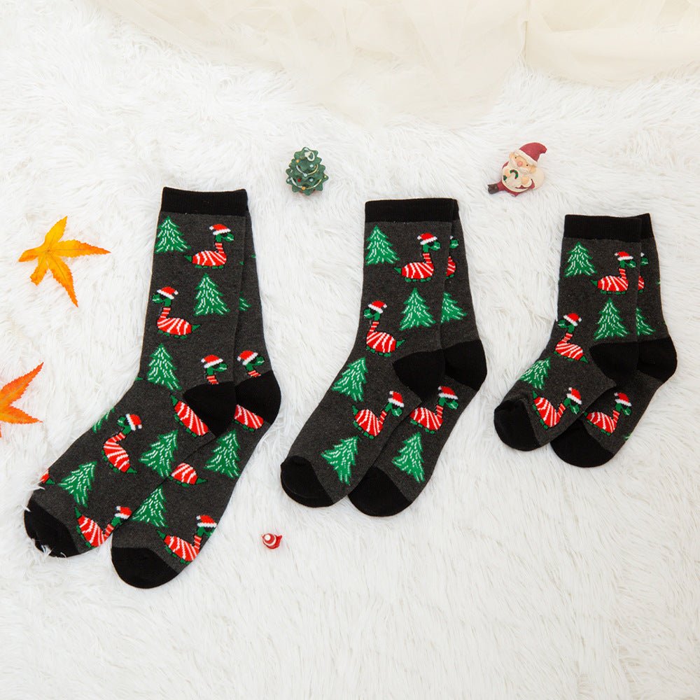 Mother Baby Parent-child Christmas Jacquard Short Stockings - Socks -  Trend Goods