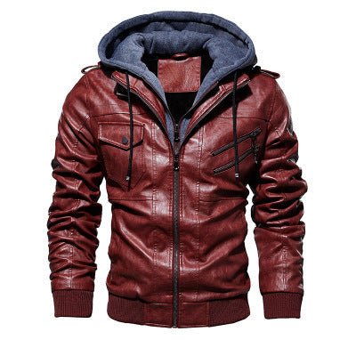 Motorcycle Leather Jacket Slim Fit Oblique Zipper PU Leather Jackets - Jackets -  Trend Goods