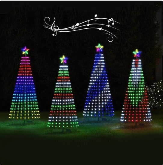 Multi Color LED Animated Outdoor Christmas Tree Lights Christmas Garden Decorations - Holiday Decorations -  Trend Goods