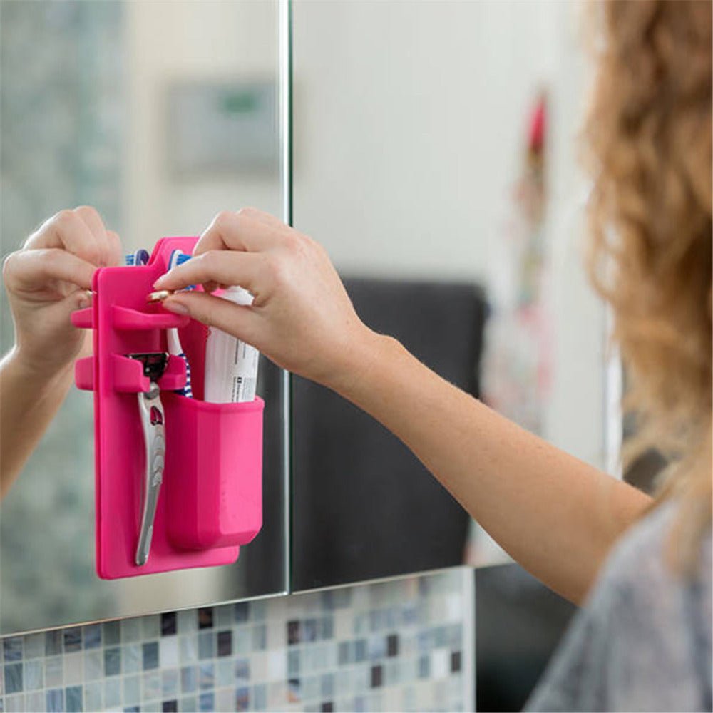 Multi-functional Silicone Toothbrush Holder Mighty Suction - Toothbrush Holders -  Trend Goods