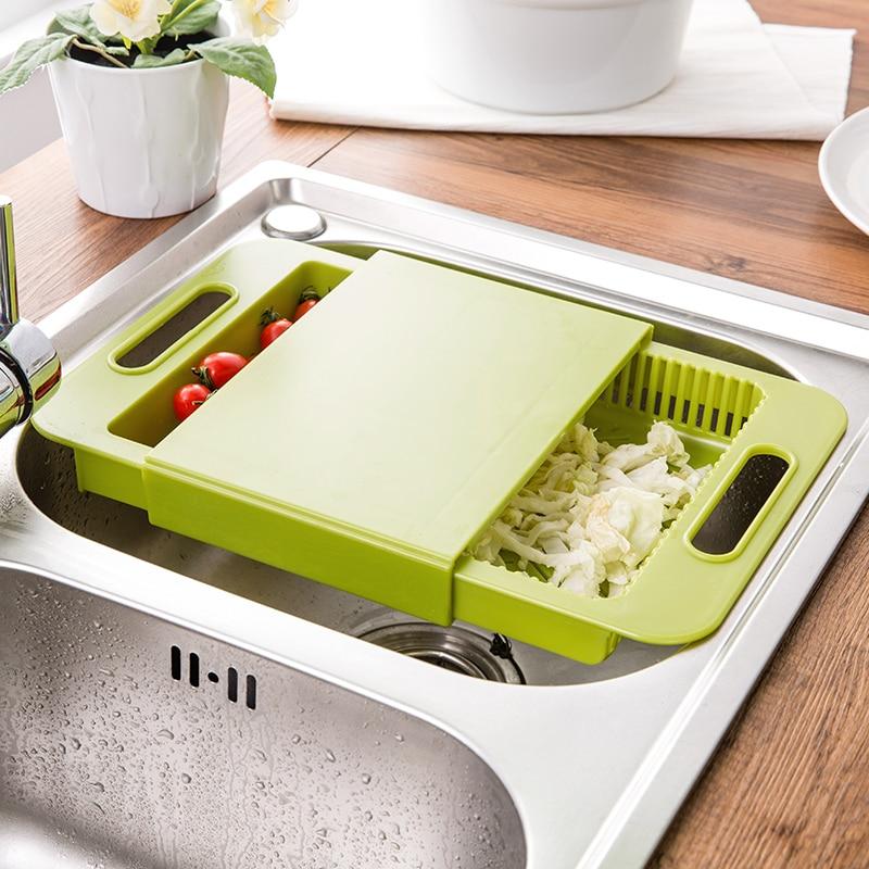 Multifunction Kitchen Chopping Blocks Sinks Drain Basket Cutting Board - Cutting Boards -  Trend Goods