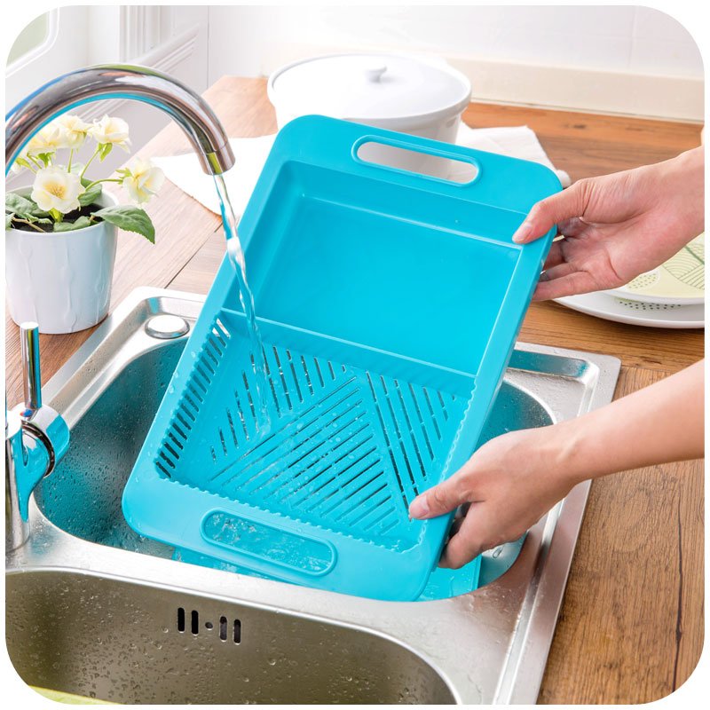 Multifunction Kitchen Chopping Blocks Sinks Drain Basket Cutting Board - Cutting Boards -  Trend Goods