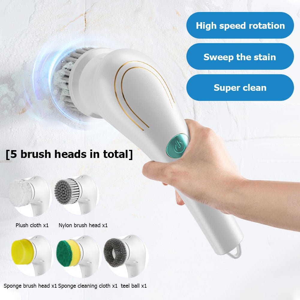 Multifunctional Electric Handheld Kitchen Household Dishwashing Brush Bathtub Sink Kitchen Cleaning Brush Set - Cleaning Brushes -  Trend Goods