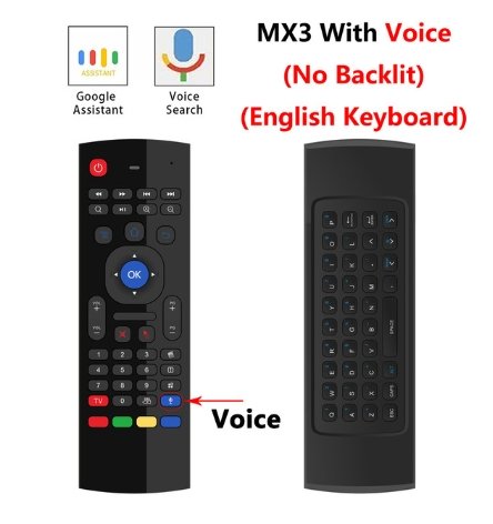 MX3 MX3-L Backlit Air Mouse T3 Smart Voice Remote Control 2.4G RF Wireless Keyboard For Android TV Box - Remote Controllers -  Trend Goods