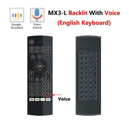 MX3 MX3-L Backlit Air Mouse T3 Smart Voice Remote Control 2.4G RF Wireless Keyboard For Android TV Box - Remote Controllers -  Trend Goods