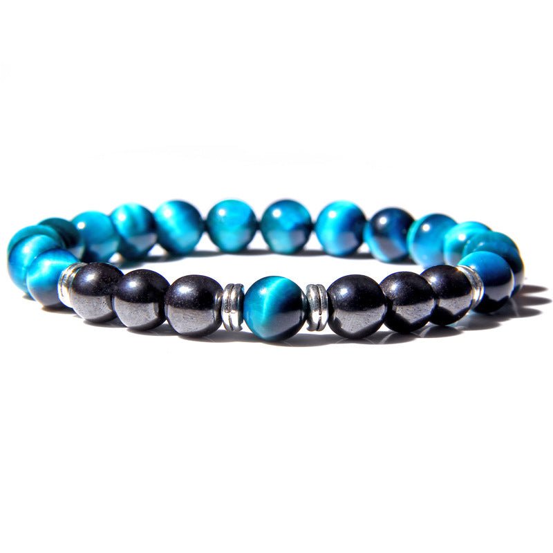 Natural Tiger Eye Stone Stretch Men's Bracelet - Bracelets -  Trend Goods