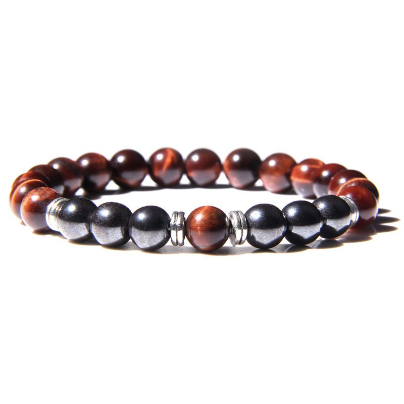 Natural Tiger Eye Stone Stretch Men's Bracelet - Bracelets -  Trend Goods