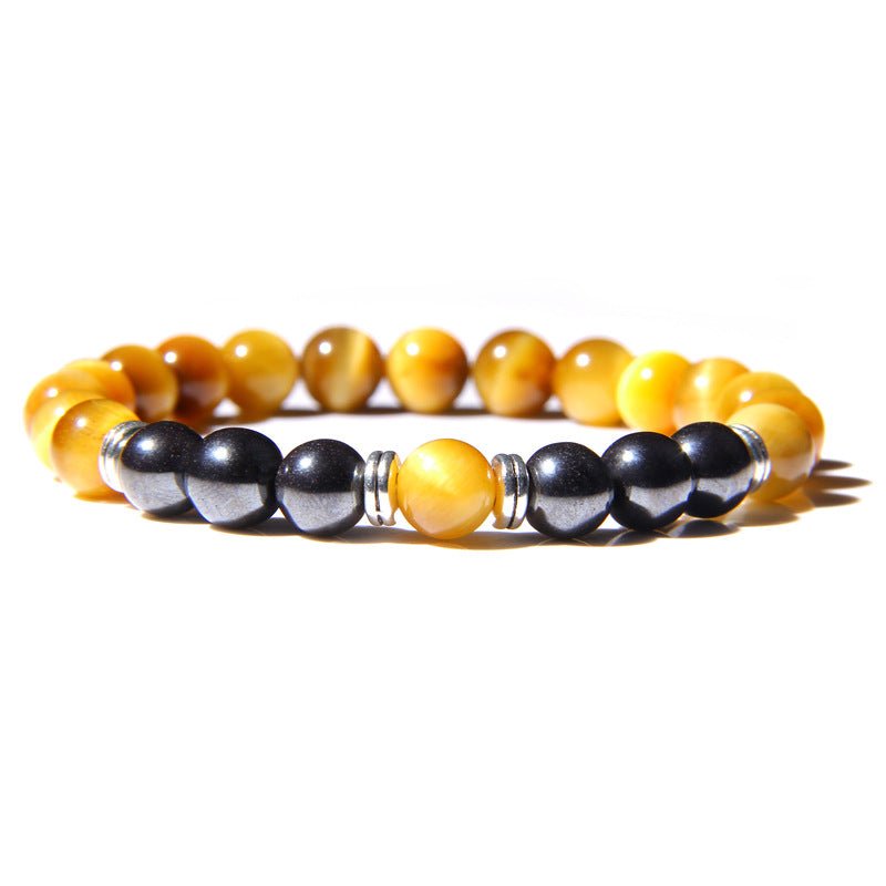 Natural Tiger Eye Stone Stretch Men's Bracelet - Bracelets -  Trend Goods