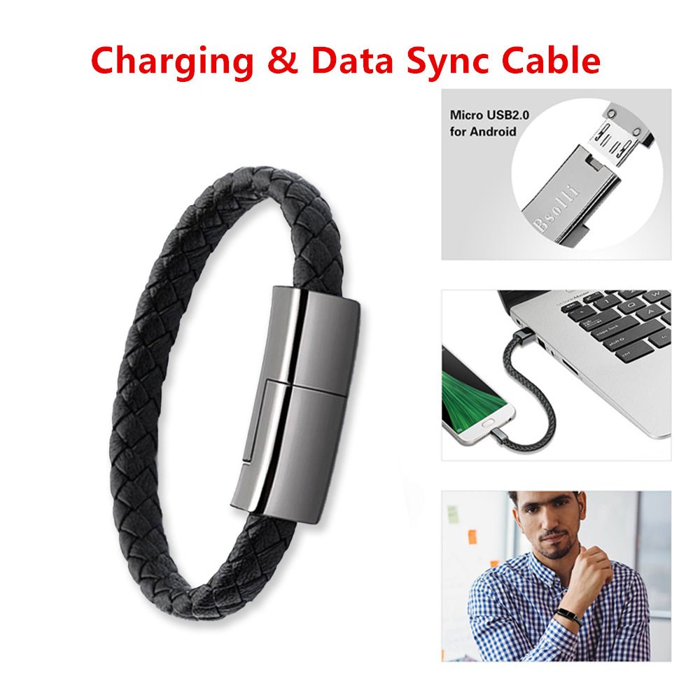 New Bracelet Charger USB Charging Cable Data Charging Cord For IPhone USB Type-C Micro Cable - Bracelets -  Trend Goods