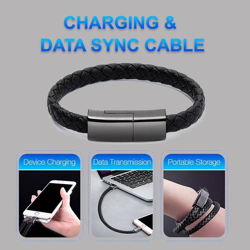 New Bracelet Charger USB Charging Cable Data Charging Cord For IPhone USB Type-C Micro Cable - Bracelets -  Trend Goods