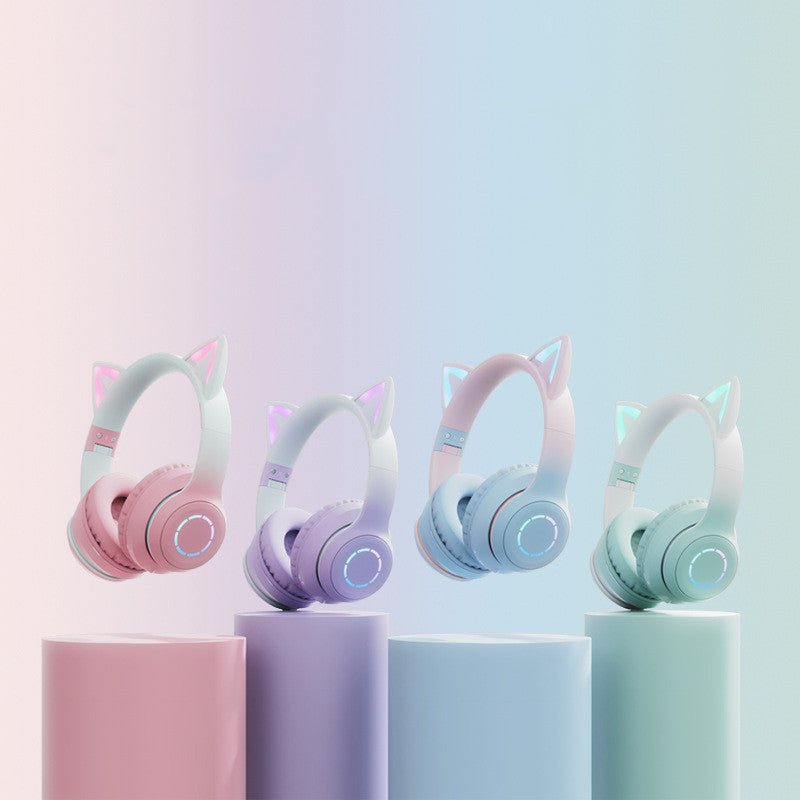 New Cat Ear Luminous Electric Competition Wireless Headphone - Bluetooth Headsets -  Trend Goods