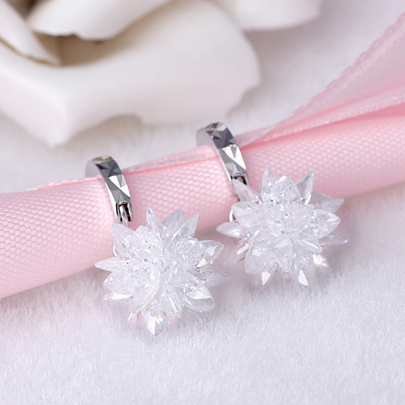 New fashion pure beauty ice 925 silver earrings hypoallergenic non-fading earrings - Earrings -  Trend Goods