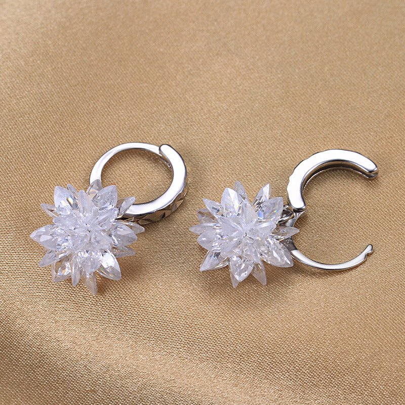 New fashion pure beauty ice 925 silver earrings hypoallergenic non-fading earrings - Earrings -  Trend Goods