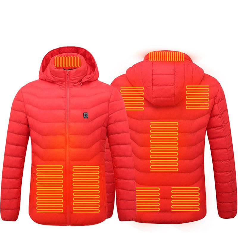 New Heated Jacket Coat USB Electric Jacket Cotton Coat Heater Thermal Clothing Heating Vest - Jackets -  Trend Goods