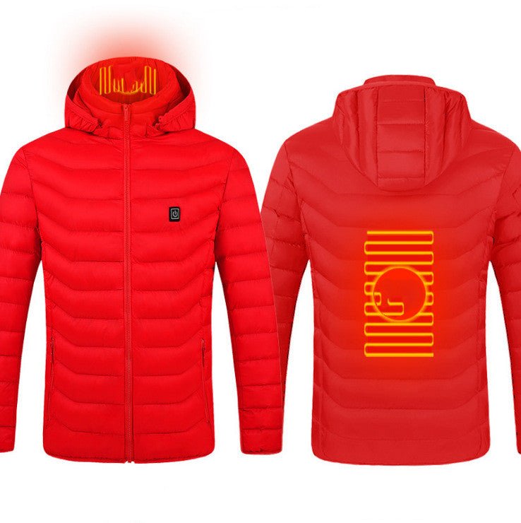 New Heated Jacket Coat USB Electric Jacket Cotton Coat Heater Thermal Clothing Heating Vest - Jackets -  Trend Goods