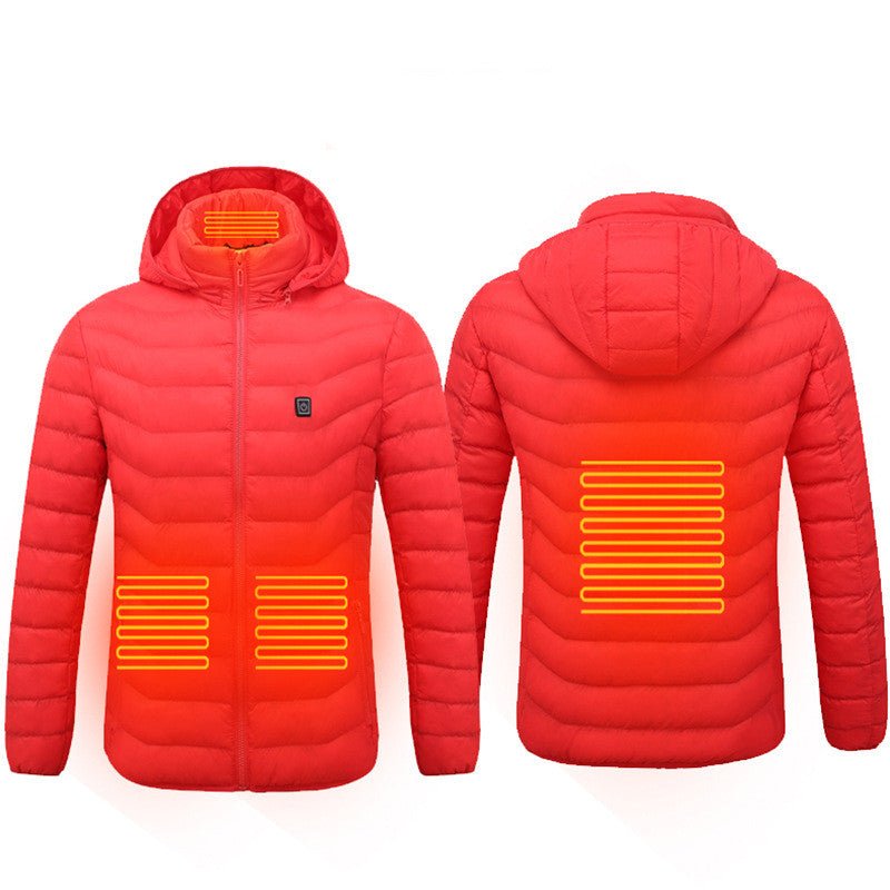 New Heated Jacket Coat USB Electric Jacket Cotton Coat Heater Thermal Clothing Heating Vest - Jackets -  Trend Goods