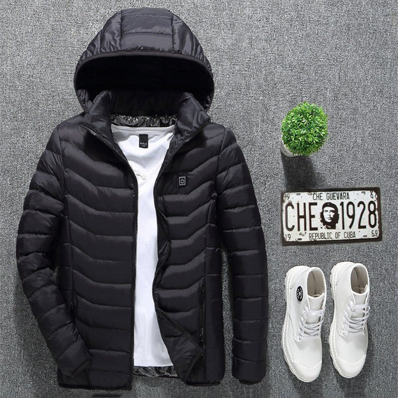 New Heated Jacket Coat USB Electric Jacket Cotton Coat Heater Thermal Clothing Heating Vest - Jackets -  Trend Goods