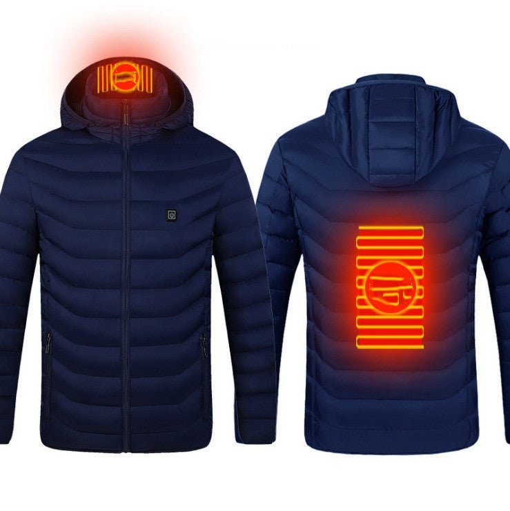 New Heated Jacket Coat USB Electric Jacket Cotton Coat Heater Thermal Clothing Heating Vest - Jackets -  Trend Goods
