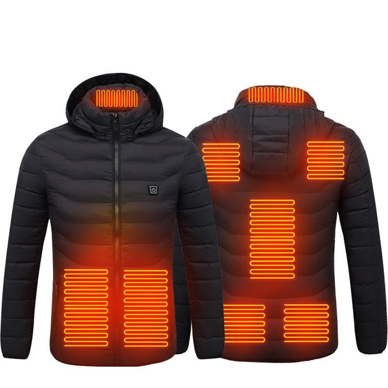 New Heated Jacket Coat USB Electric Jacket Cotton Coat Heater Thermal Clothing Heating Vest - Jackets -  Trend Goods