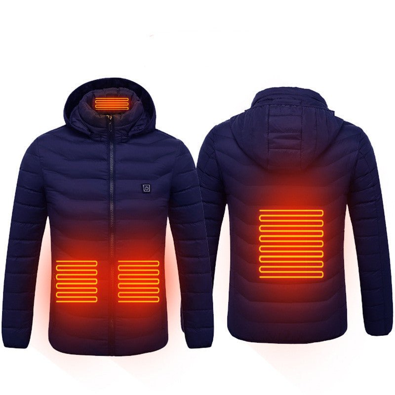 New Heated Jacket Coat USB Electric Jacket Cotton Coat Heater Thermal Clothing Heating Vest - Jackets -  Trend Goods