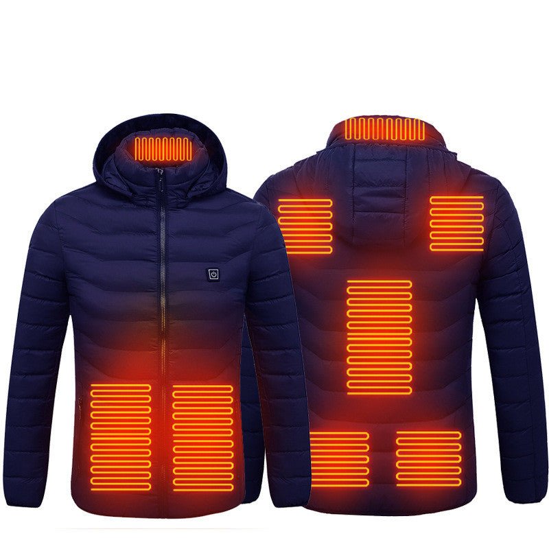 New Heated Jacket Coat USB Electric Jacket Cotton Coat Heater Thermal Clothing Heating Vest - Jackets -  Trend Goods