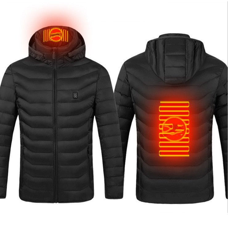 New Heated Jacket Coat USB Electric Jacket Cotton Coat Heater Thermal Clothing Heating Vest - Jackets -  Trend Goods