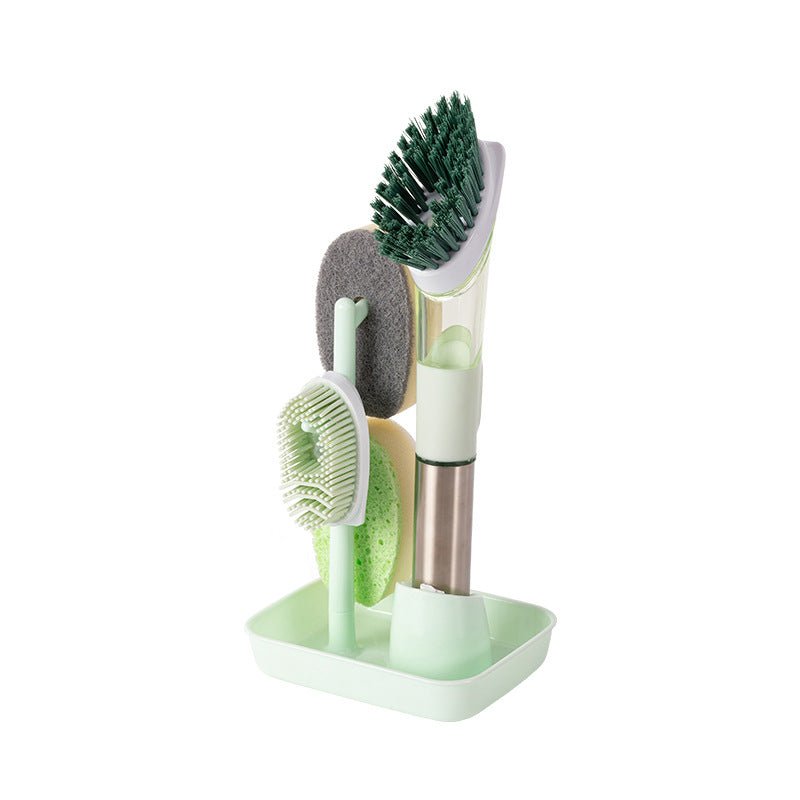 New Multifunctional Dish Brush Household Kitchen Oily Sponge Long Handle Cleaning Brush - Dish Brushes -  Trend Goods